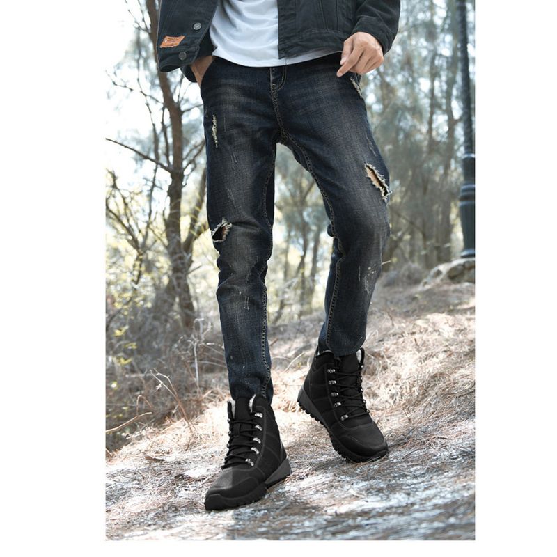 High-Top Cotton Men's Boots Warm Thickened Waterproof Snowproof Snow Boots_voghion.com