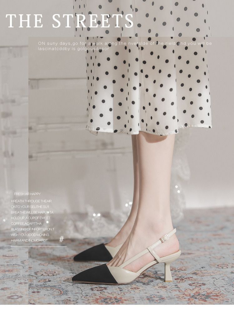 Scarpe singole classiche piccole e profumate, nuovi sandali estivi con tacco alto Baotou Back Air_voghion.com