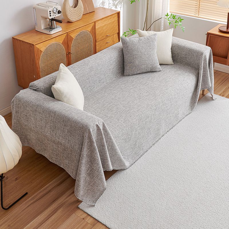 Minimalist Japanese Cotton And Linen Sofa Cover Pad Universal For All Seasons Non Slip Sofa Cover Blanket Full Cover Cover Cloth Stain Resistant_voghion.com