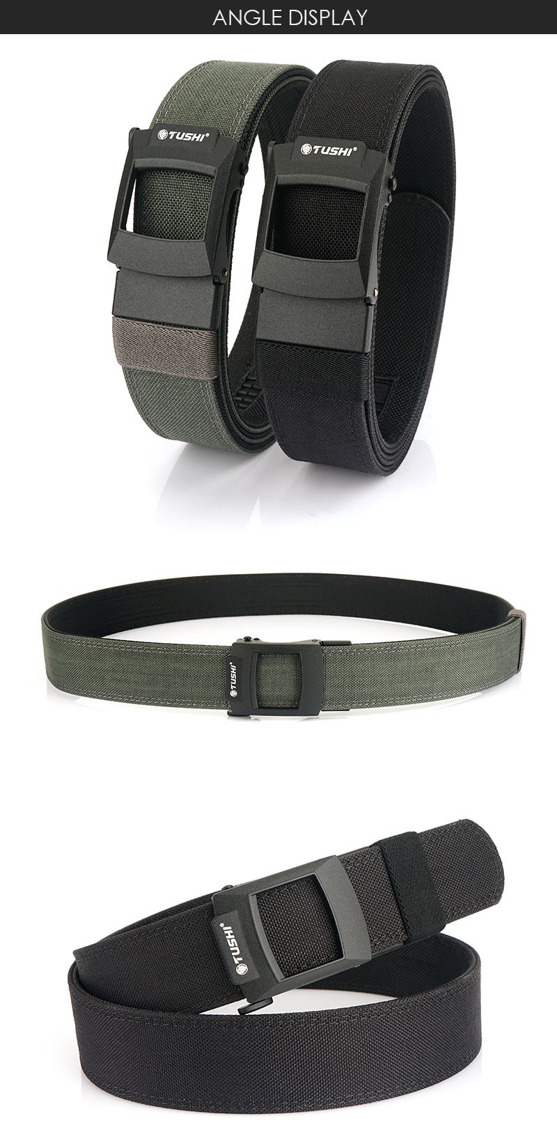 HOT VATLTY Work Tool for Men Tight Nylon Metal Automatic Buckle Plainclothes Police Military Tactical Pistol Belt Male_voghion.com