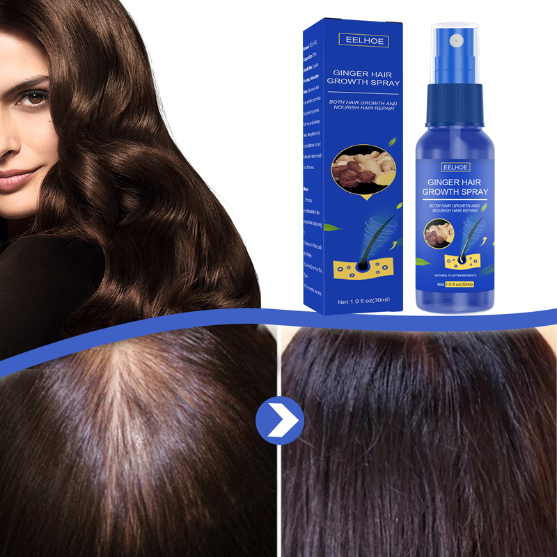 Massaggio EELHOE al cuoio capelluto allo zenzero Idratante Spray nutriente per la cura dei capelli spessi_voghion.com