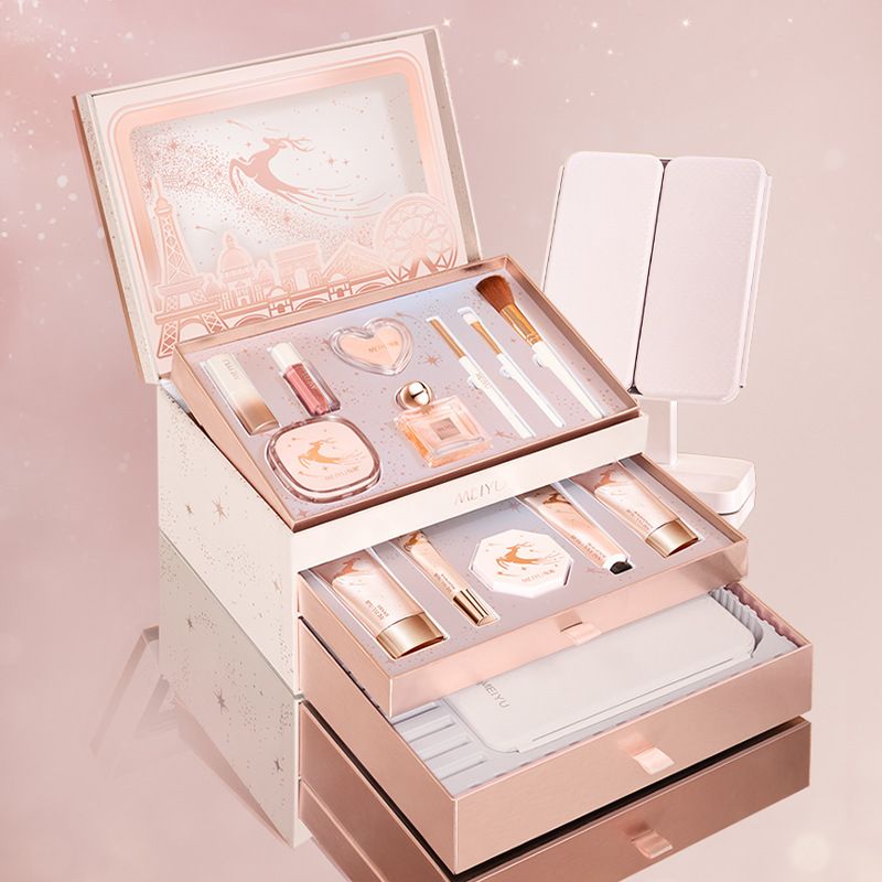 Encounter a Deer Star Cosmetic Box 520 Valentinstagsgeschenk für die Freundin, komplettes Set mit Lippenstift und Kosmetik_voghion.com