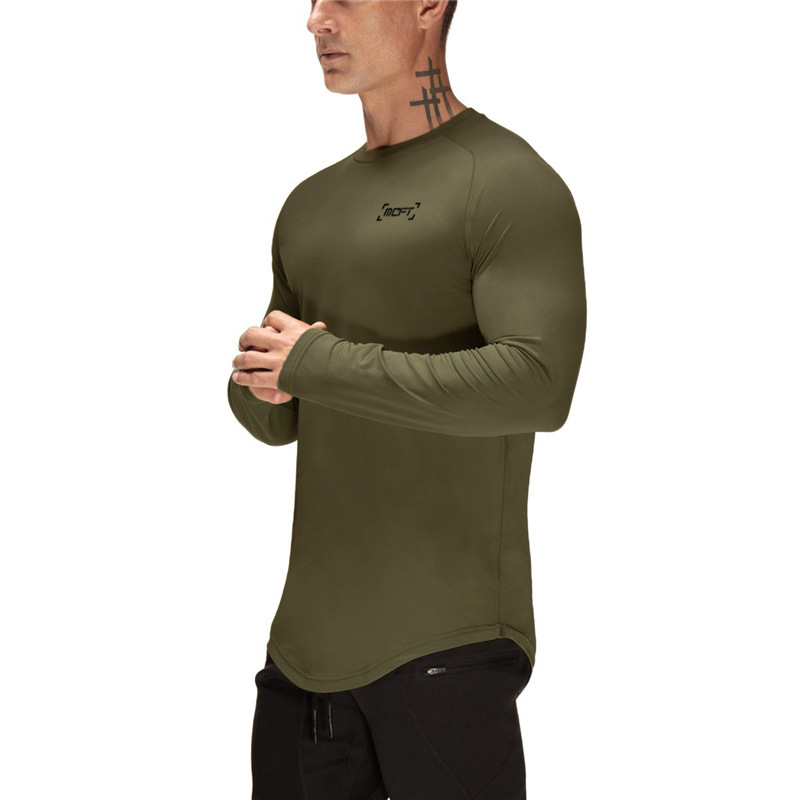 Men's long-sleeved quick-drying tights trend training top Running base_voghion.com