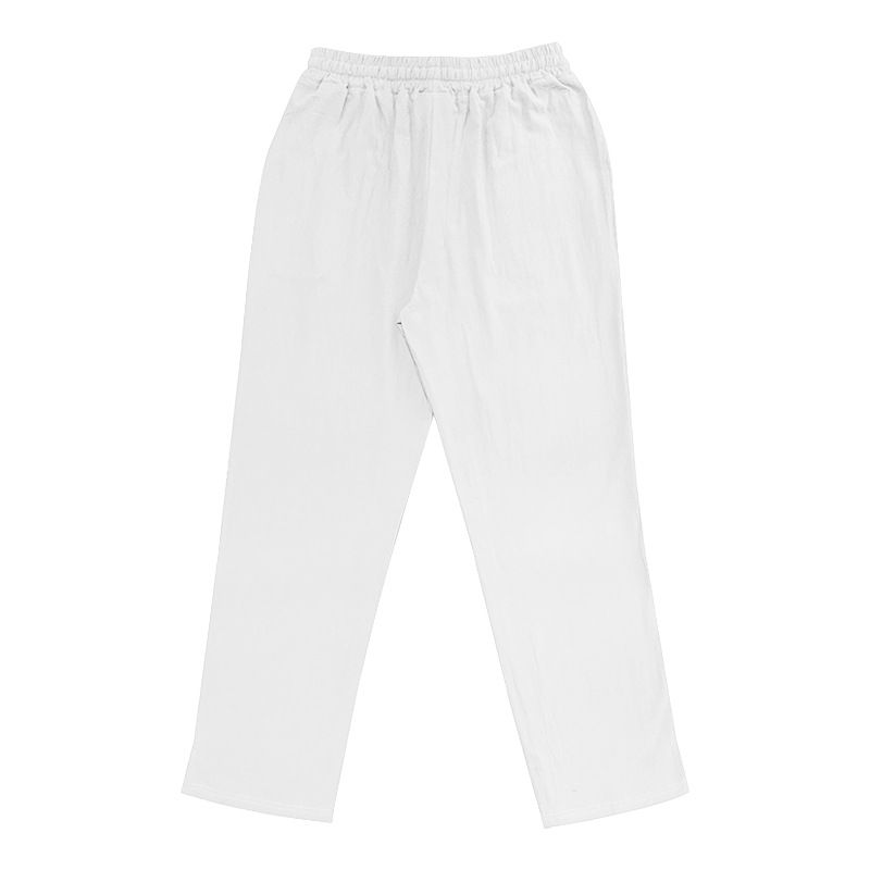 Autumn Men's Hip Hop Breathable Cotton Linen Loose Casual Sports Pants_voghion.com
