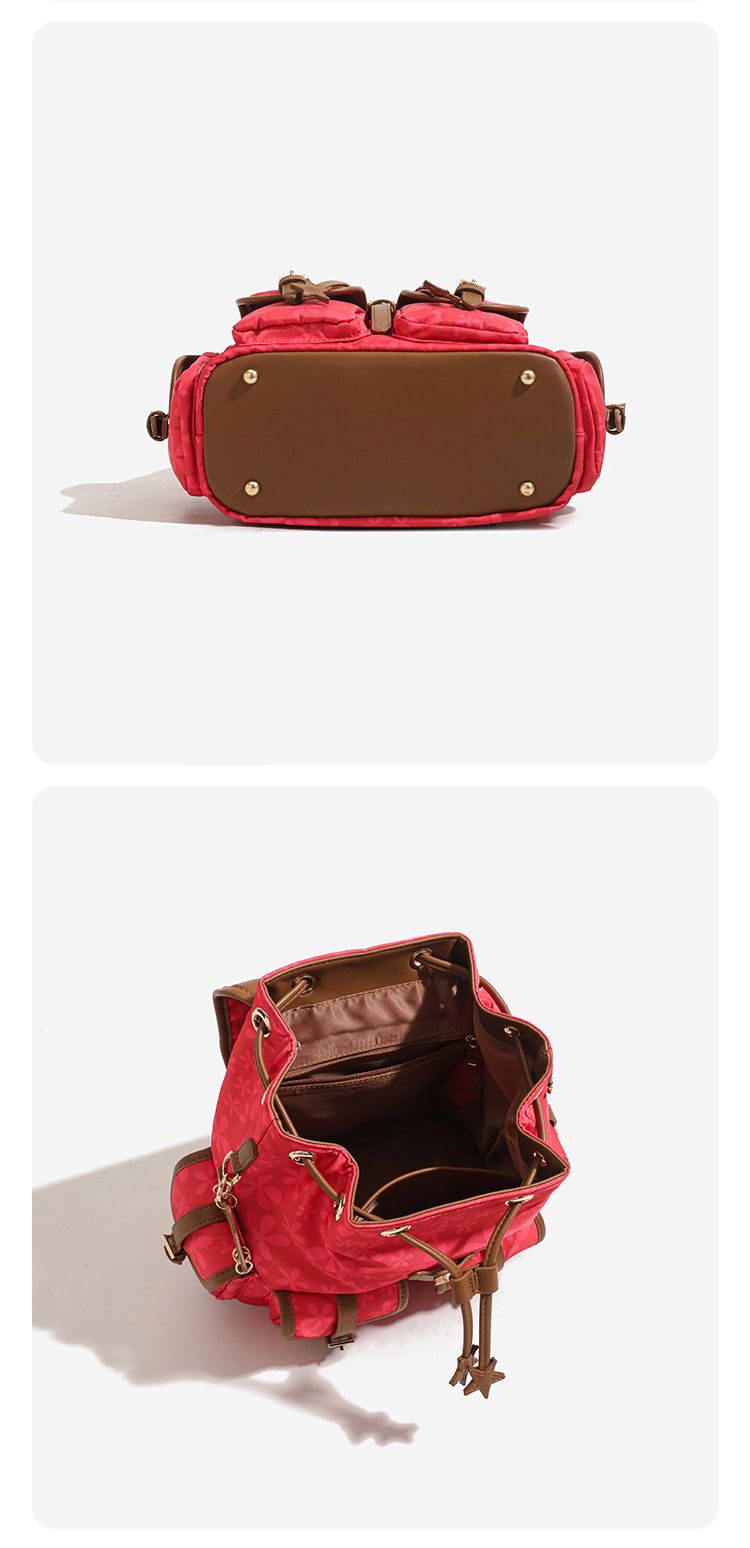 2025 Frühjahr und Sommer Neue Nicole Design Blume Reise Große Kapazität Leichte Damen College Klasse Rucksack Mode Vielseitig Casual_voghion.com