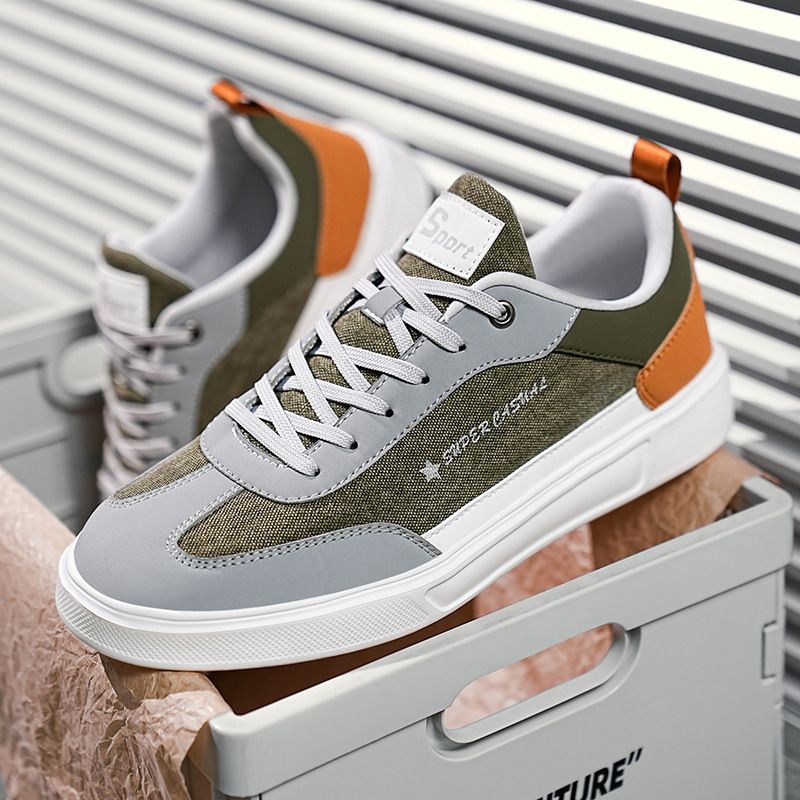 Autumn Casual Plus Size Board Flat Sports Men's New Student Skateboard Shoes_voghion.com