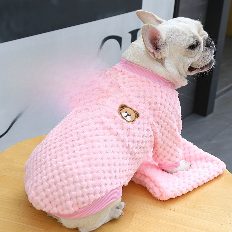 Ropa para perros pequeños y grandes, ropa para gatos, otoño e invierno, nuevos suministros para mascotas, ropa de vellón, método, cubo, ropa de dos patas, cuadros_voghion.com