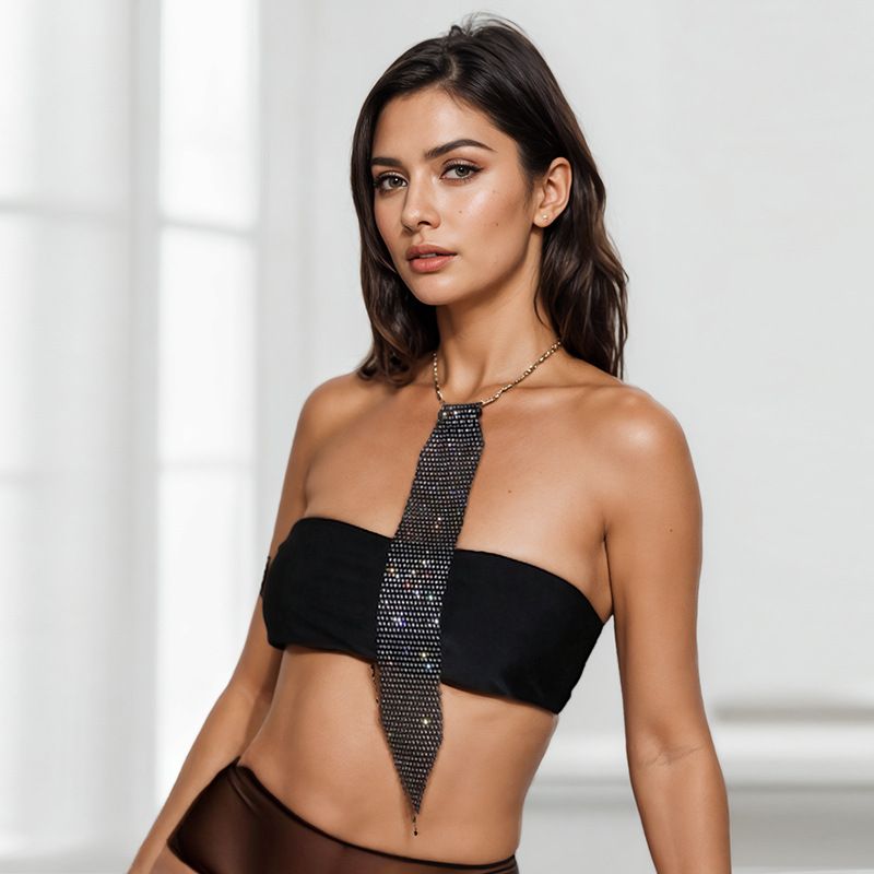 Gioielli in stile europeo e americano transfrontalieri, alla moda, con rete a più file, intarsiata con strass._voghion.com