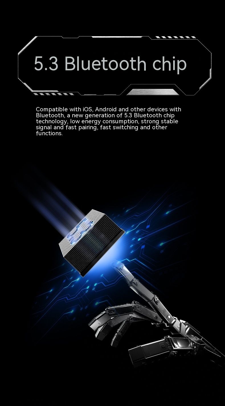 Nuevo Cd-3 Mecha auricular Auriculares inalámbricos con Bluetooth aleación auriculares mecánicos Enc reducción de ruido Tws auriculares e-sports hombre regalos_voghion.com
