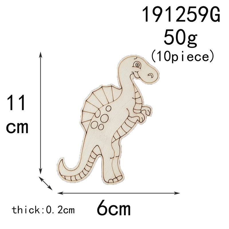 Laser carved wood chips Jurassic dinosaur wood chips children's early education toys DIY hand-painted graffiti crafts_voghion.com