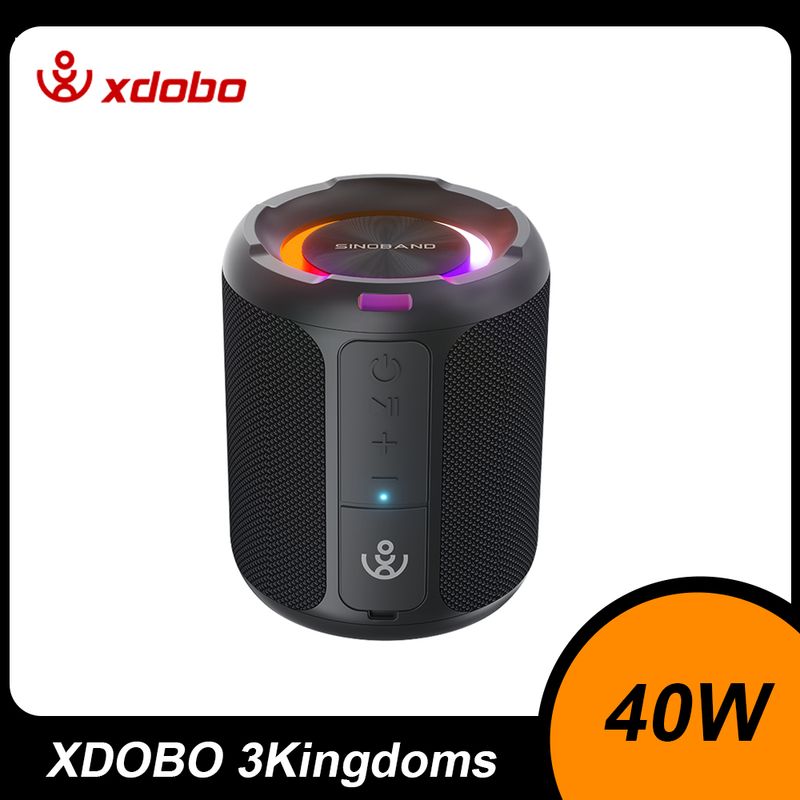 XDOO Nieuwste 3 Kingdoms 40W Bluetooth-luidspreker met LED-licht, draadloze subwoofer, waterdichte luidspreker, ondersteunt TF-kaart AUX_voghion.com