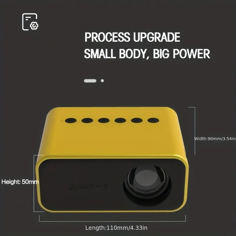 YT500 LED mobilusis vaizdo įrašas mini namų kino teatro medijos grotuvas vaikams dovanų kinui laidinis daugiaekranis projektorius, skirtas iPhone Android_voghion.com