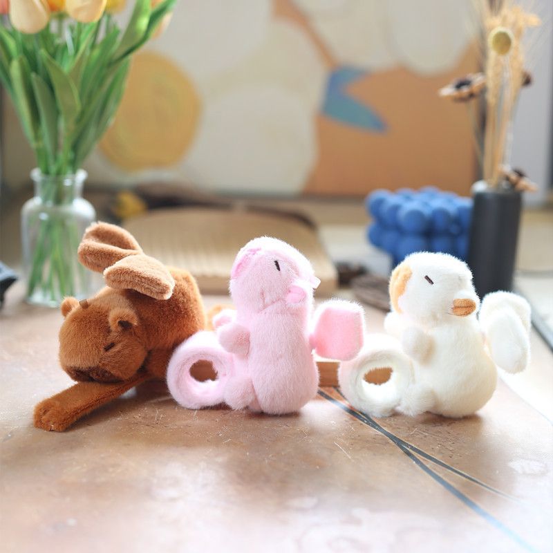 Adorable Plush Toy Capybara With Moving Wings In Soft Plush Brown Short_voghion.com