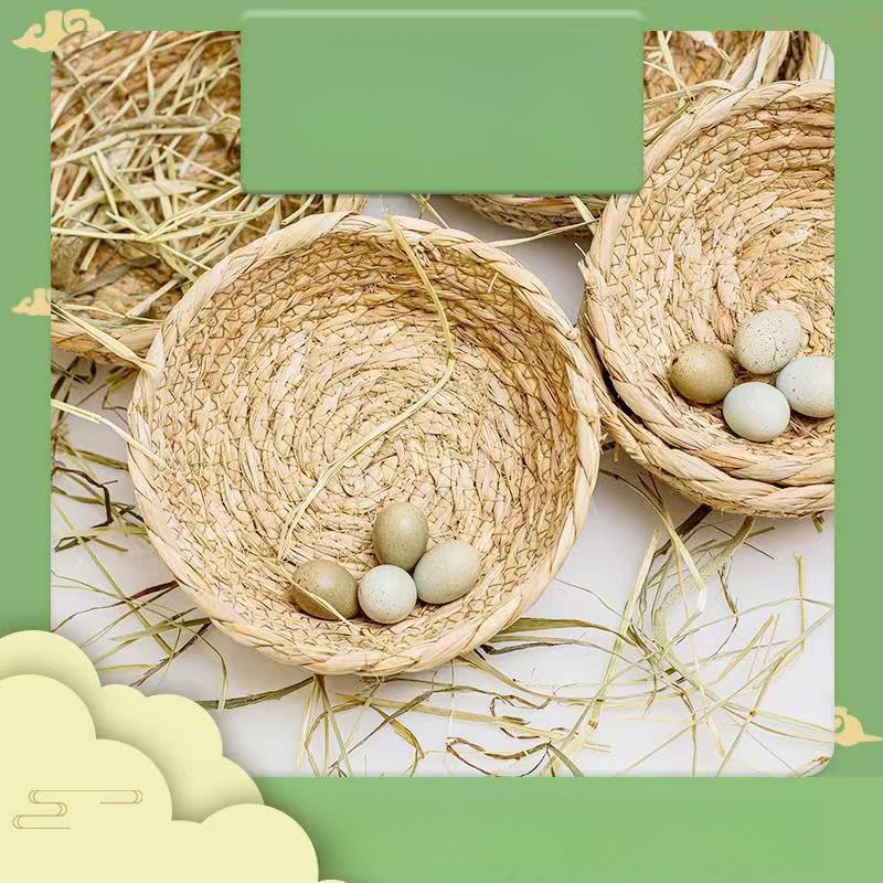 Pipa Kaninchen Rutin Huhn Zucht Box Liefert Hideaway Nest Papagei Gras Gewebt Universal Für Kleine Vögel_voghion.com