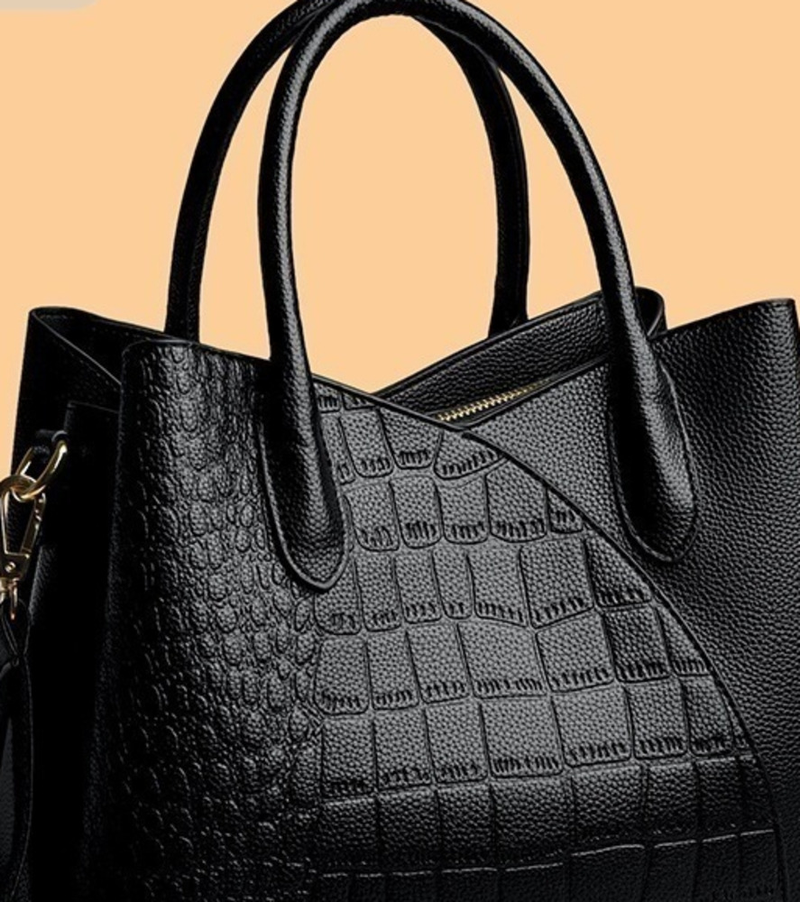 High-end Single Shoulder Crossbody Large Capacity Crocodile Patterned Middle-aged Women's Tote Bag, Grand Handbag_voghion.com