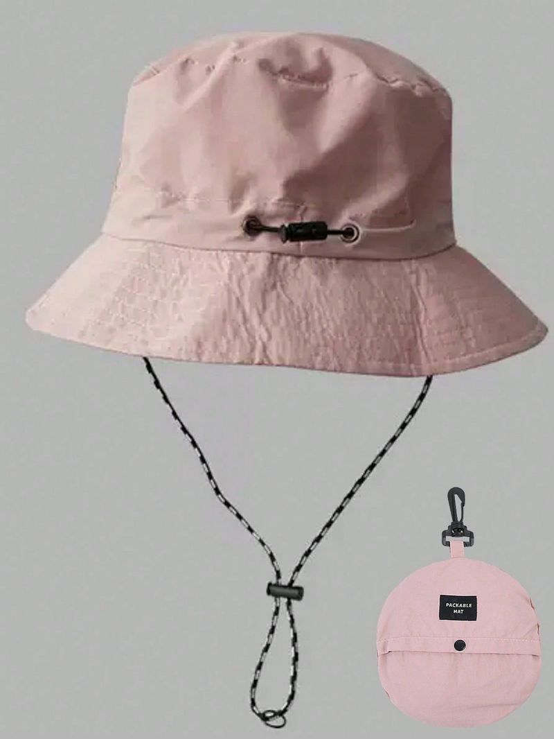 1 cappello da pescatore leggero, impermeabile, antivento, con coulisse, regolabile, a tesa larga, con protezione solare e asciugatura rapida._voghion.com