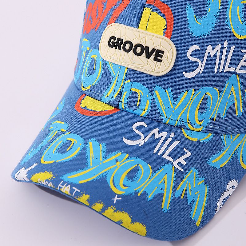 Sommer Neue Mode Graffiti Net Baseball Männer und Frauen Mittleren alters Kinder Freizeit Sonnencreme Entenzunge Hut_voghion.com