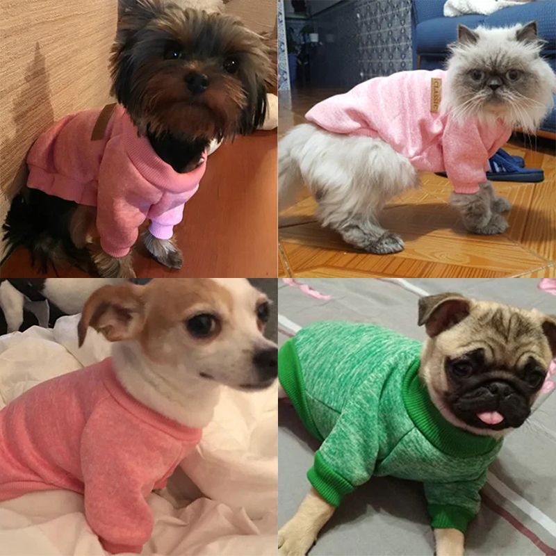 Cat Clothes For Medium Small Dogs Puppy Soft Sweater Autumn Winter Warm Clothing Pet Coat Sweatshirt XS-2XL_voghion.com