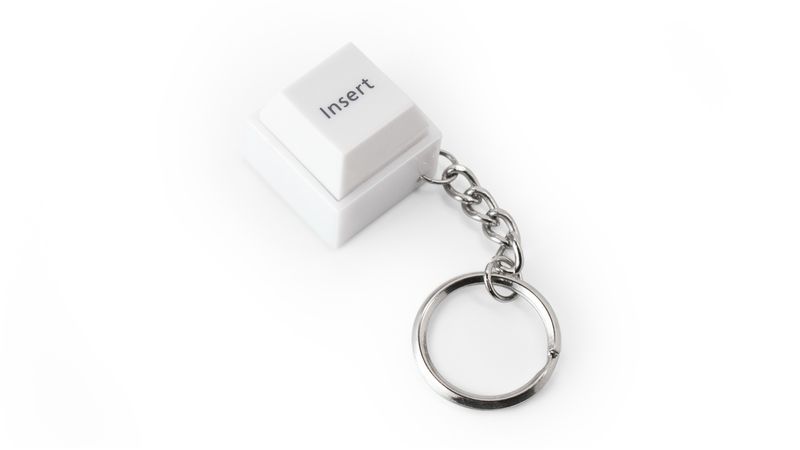 Insert Keyboard Button with Super Bright White LED Keychain Fidget Button_voghion.com