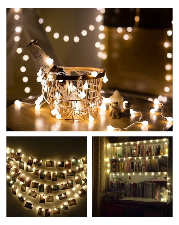 Luzes de LED à prova d'água com formato de estrela e bola - Alimentadas por bateria/USB/plug-in para decoração interna/externa, casamento, festa_voghion.com