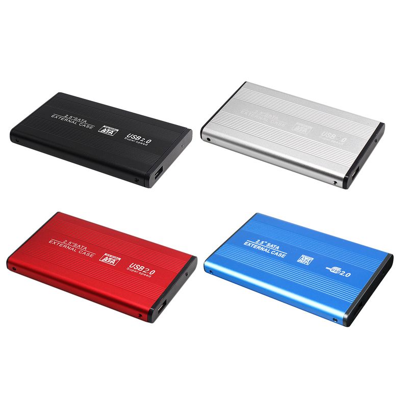 Custodia per disco rigido esterno USB 2.0 da 2,5 pollici in lega di alluminio antipolvere resistente all'usura per laptop_voghion.com