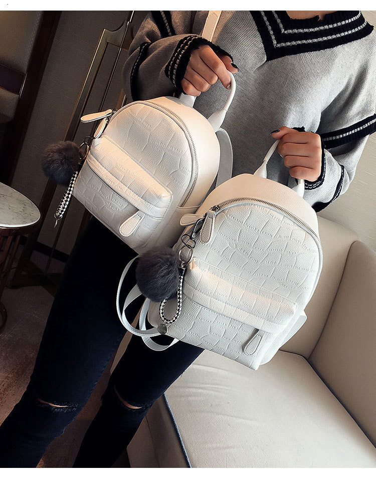 Mini Women PU Leather Cute Small Backpack Female White Back Pack Black Backpacks For Teen Girls Fashion_voghion.com