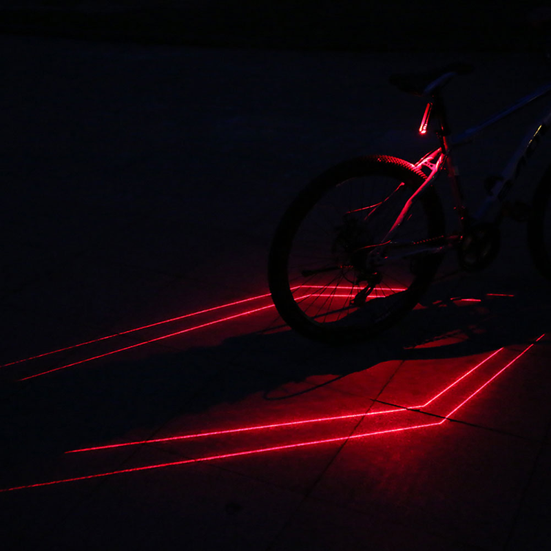 SportLife USB dobíjecí laserové LED zadní světlo na kolo, bezpečnostní výstražné světlo na kolo_voghion.com