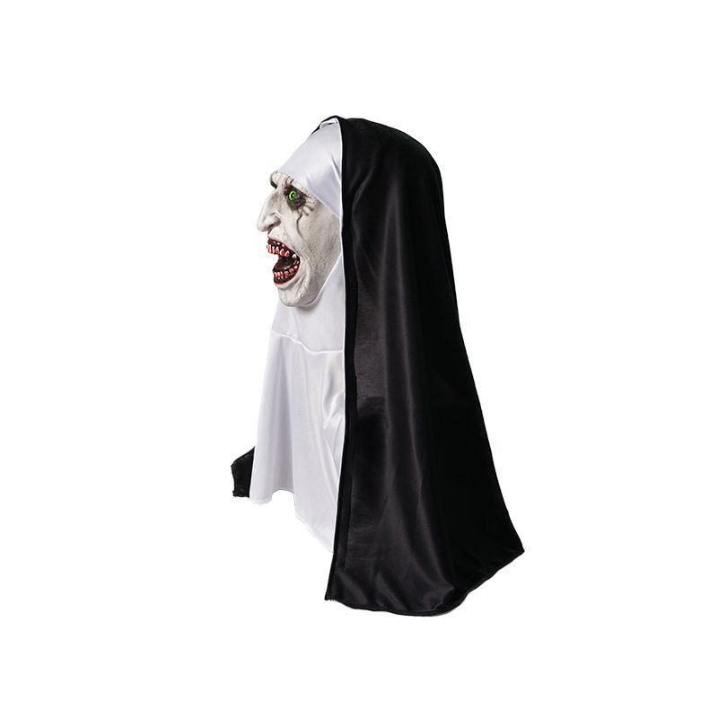 Halloween The Conjuring 2 Nun Mask Halloween Scary Makeup Mask Tricky Ghost Face Horror Scary Latex Headgear Nun_voghion.com