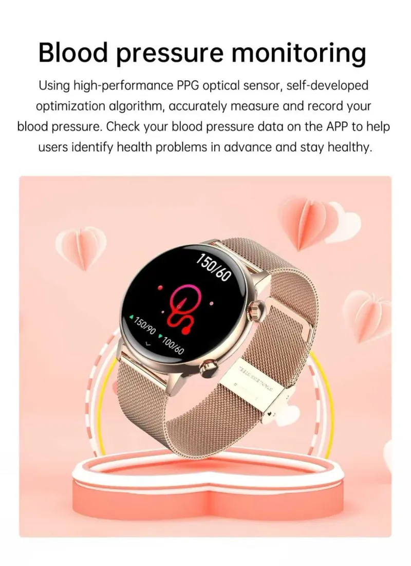 New HK39 Women's 1.1 Round True AMOLED Smartwatch With Sports, NFC, Call, And Offline Payment_voghion.com
