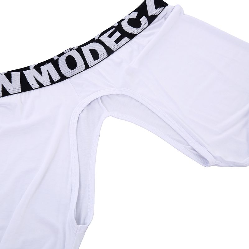 Sous-vêtements thermiques ajustés en modal pour hommes - Conception respirante à entrejambe ouvert pour plus de confort et de style_voghion.com