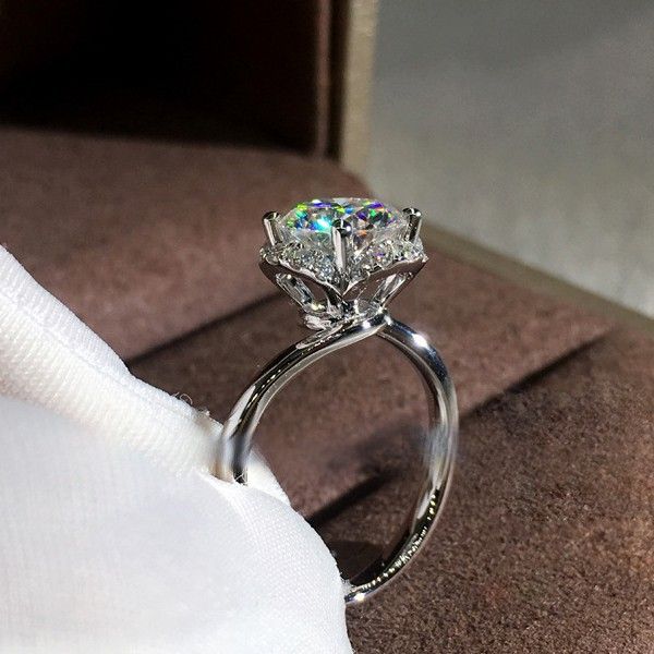 Jewelry Fashion Luxury Platinum Plated Rose Gold Zircon Ring Wholesale_voghion.com