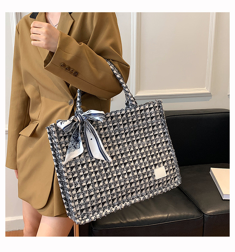 Dames draagtassen Brend New Lattice Mass Canvas schoudertassen Designer handtassen Casual mode messenger bags_voghion.com