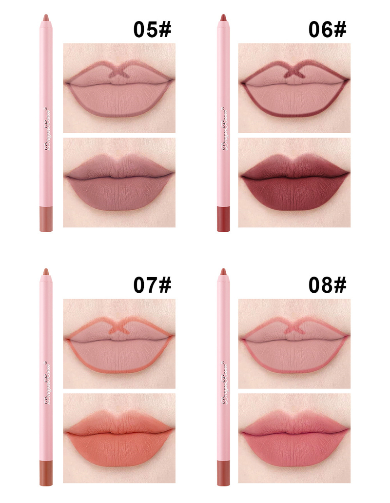 Waterproof Matte Lip Liner Pencil Set - Long-Lasting Lip Contouring Kit, Smudge-Proof Lip Liner Lipstick Pen Combo_voghion.com
