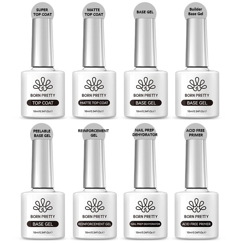 BORN PRETTY Full Set Basic Functional Builder Base Top Coat Reinforcement Nail Art UV Gel_voghion.com