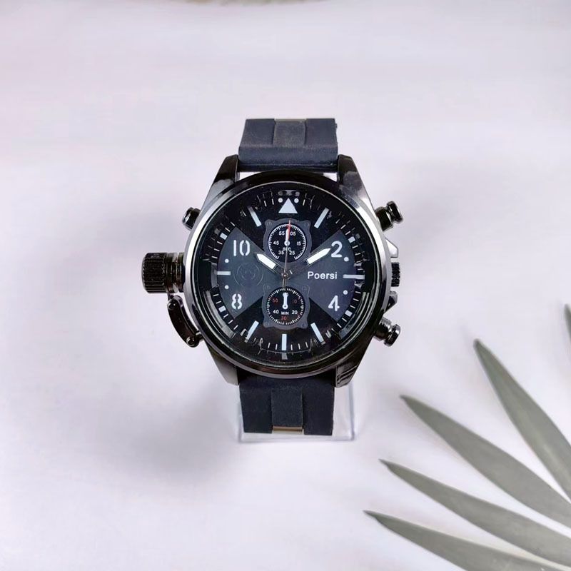 Nuovo orologio da polso da uomo, casual, alla moda e alla moda, con quadrante grande e rotondo in silicone._voghion.com