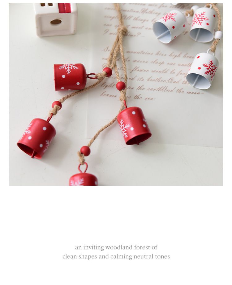 NUCHI Campanello a forma di fiocco di neve in ferro - Ornamento da appendere con suono per l'albero di Natale_voghion.com