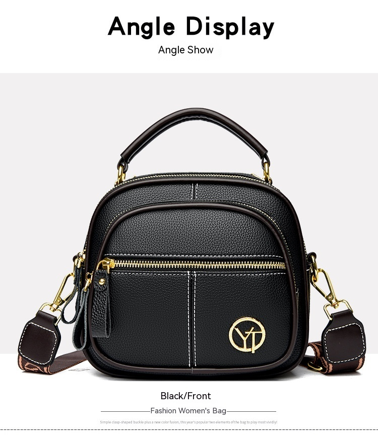 Soft Leather Texture Apple Bag with Multiple Compartments Portable Bag for Women's New High-end and Versatile Soft Leather One Shoulder Crossbody Bag_voghion.com