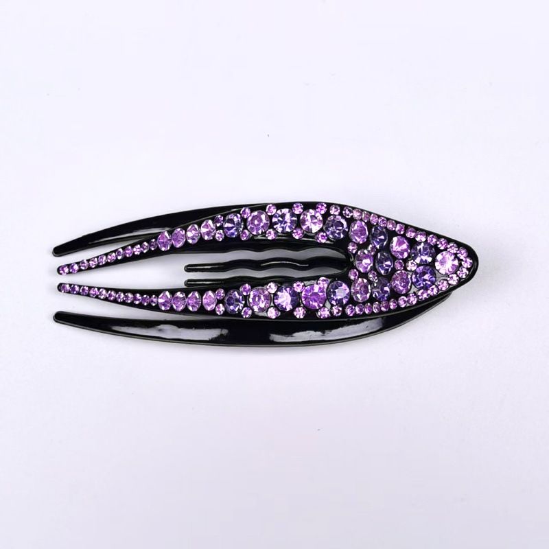 Grandes pinces à cheveux en strass pour femmes, pinces à bec de canard antidérapantes, pinces pour chignons, accessoires tendance_voghion.com