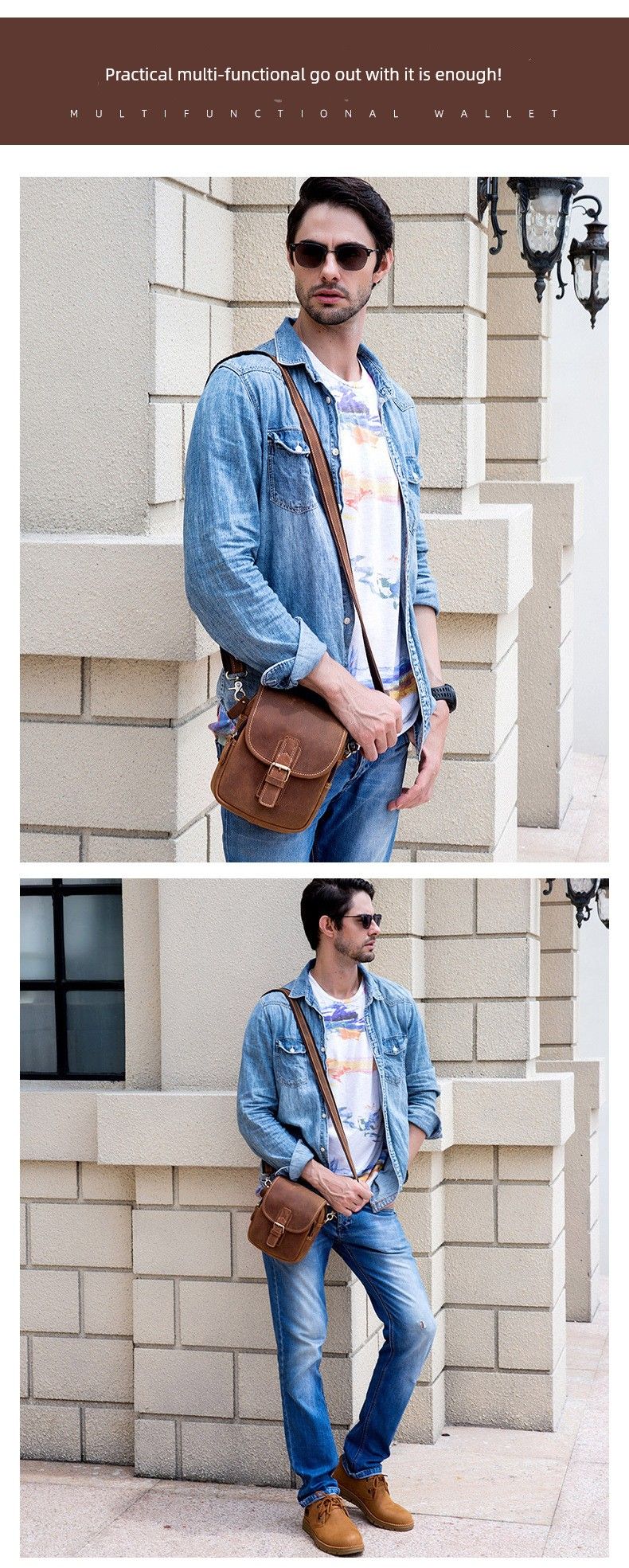 Retro Outdoor Multi-Functional Shoulder Bag Casual Crazy Horse Leather_voghion.com