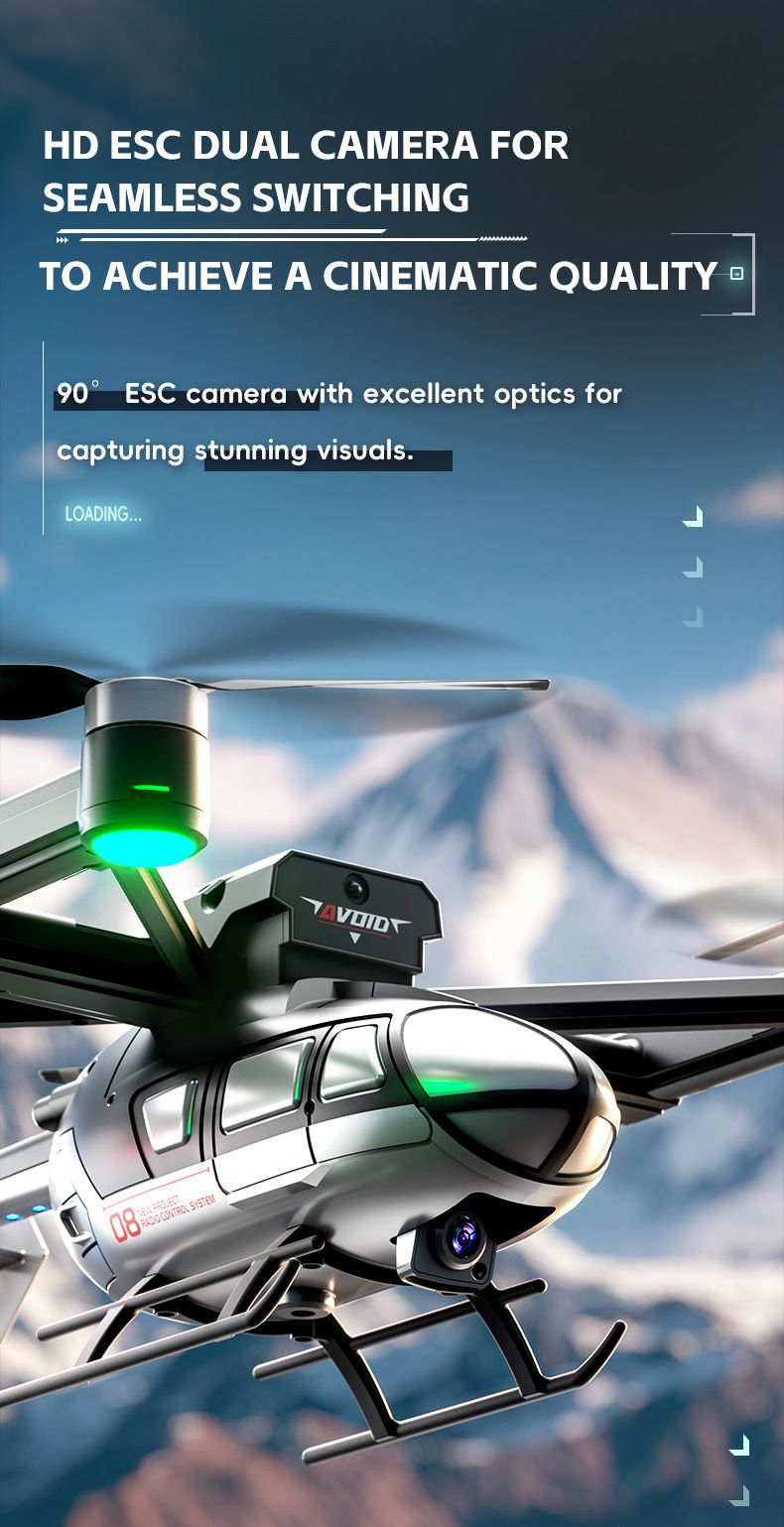 Brinquedos Inteligentes Exportação Novo Produto Simulação Modelo Helicóptero Sem Escova Transmissão Inteligente de Imagem Fotografia Aérea Aeronave Brinquedo Drone_voghion.com