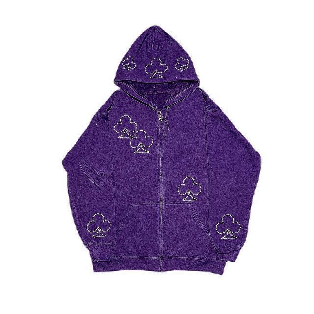 Felpe con cappuccio da uomo e da donna alla moda, giacche larghe casual e personalizzate, top, felpe con cappuccio a maniche lunghe con strass_voghion.com