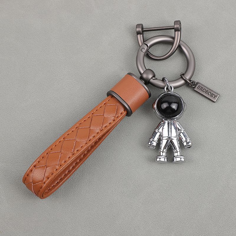Diamond Pattern Car Keychain Internet Celebrity Astronaut Pendant High End Pendant Men And Women Key Chain Ring_voghion.com