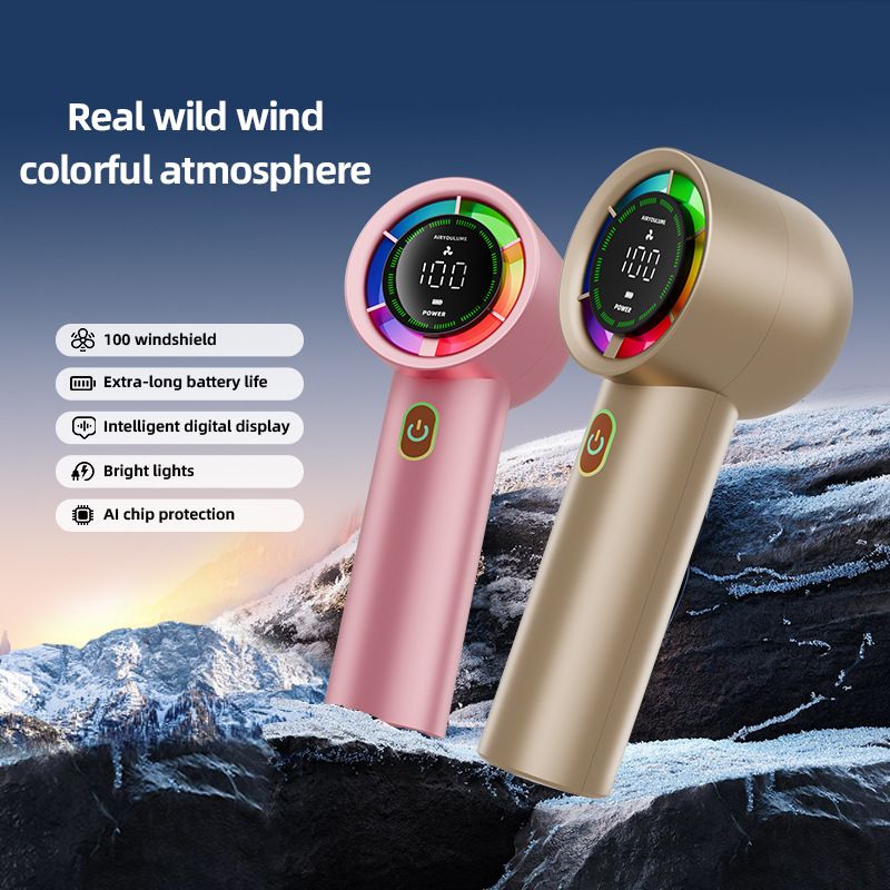 2025 New High-Speed Cooling Handheld USB Rechargeable Brushless Mini Portable Fan_voghion.com