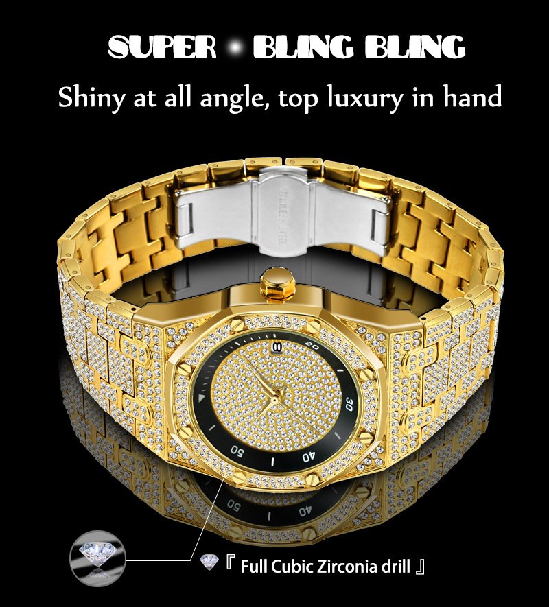 MISSFOX Brand Watch Popular High-end Full Diamond Waterproof Quartz Men's Watch_voghion.com