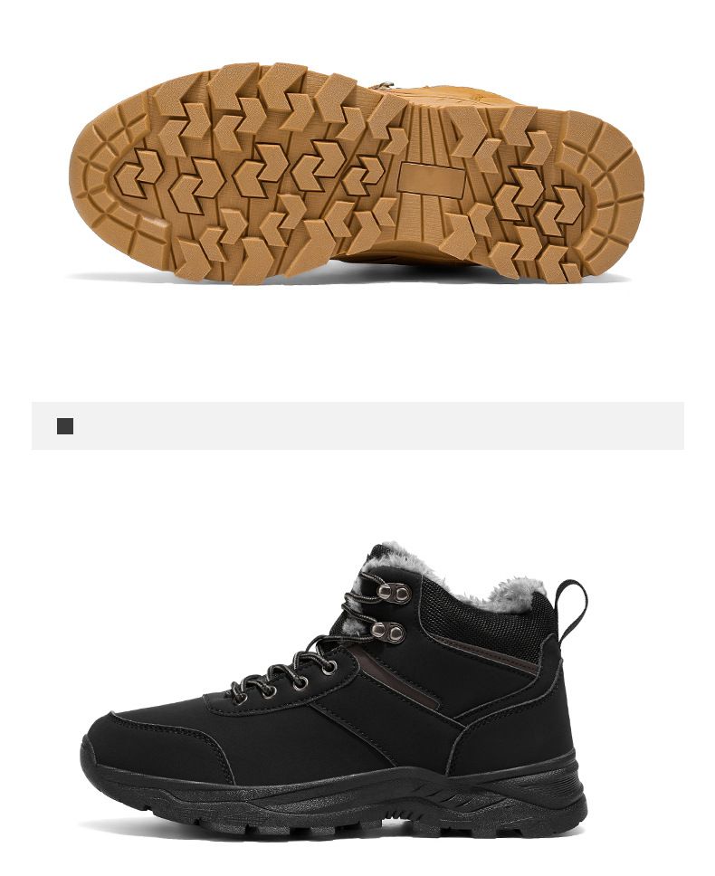 Winterschuhe aus Baumwolle, warme Herren-Schneestiefel, Outdoor-Wander- und Bergsteigerschuhe, kältebeständige Winterstiefel_voghion.com