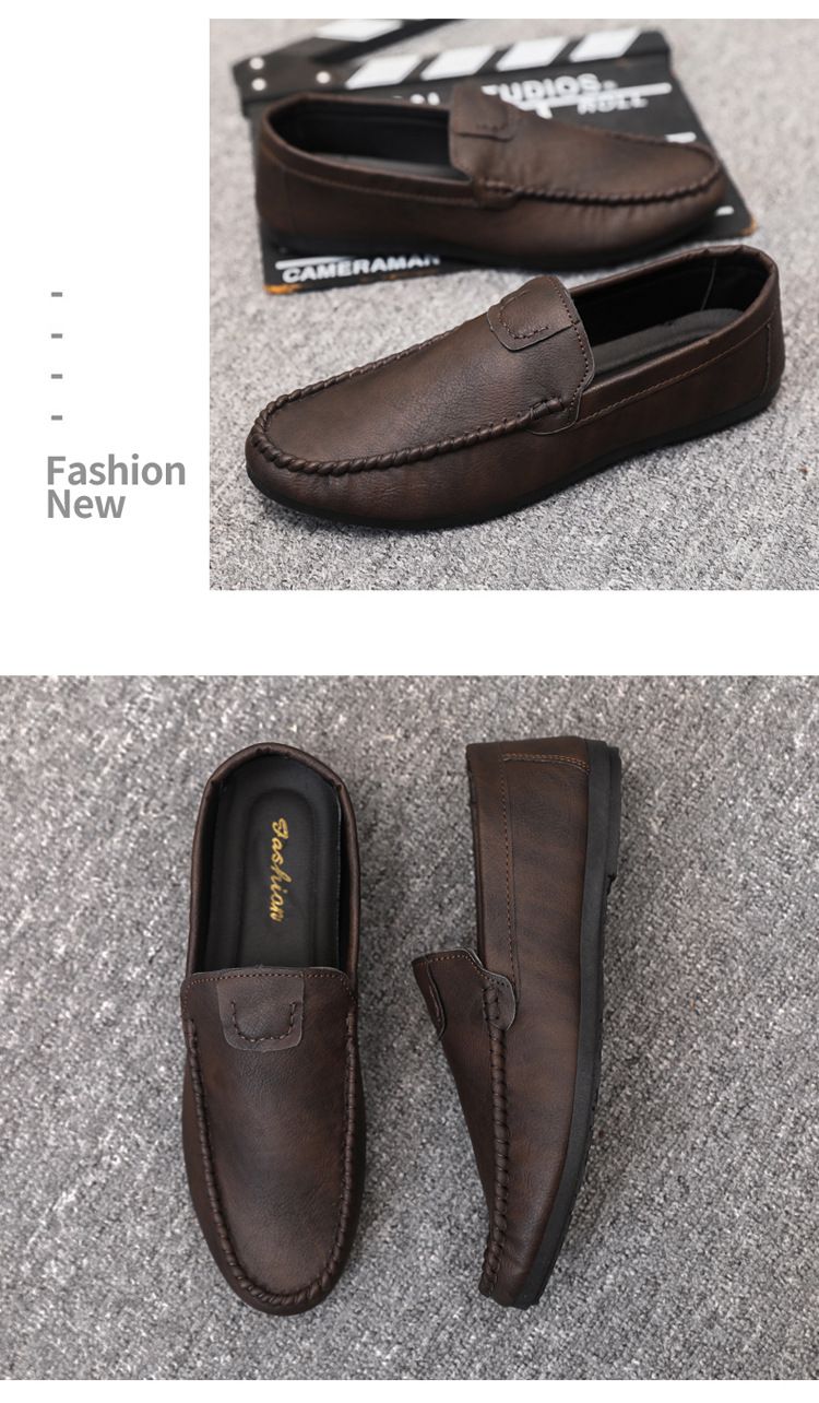 SHLIANG Herren Halbschuhe Mode Bootsschuhe Marke Leder Mokassins Herrenschuhe Herren Bequeme Freizeitschuhe für Herren Y0169_voghion.com