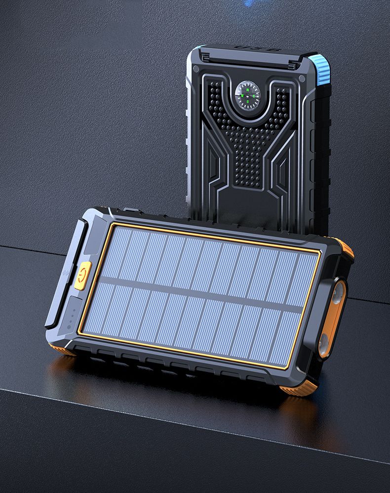 Power Bank 20000 MAh Waterproof Portable Solar Charger Powerbank For IPhone 16 Samsung Huawei Xiaomi External_voghion.com