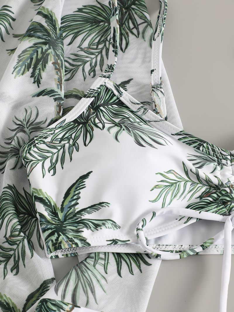kvinders delt tredelt sæt højtaljet langærmet bluse internet berømthed snøre outfit_voghion.com