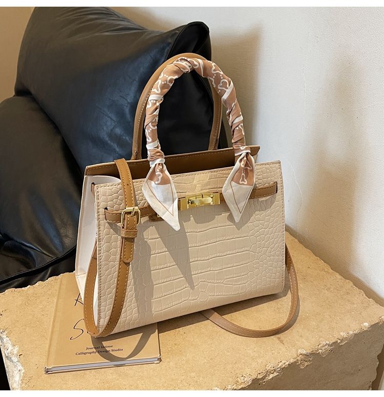 Borsa a mano minimalista, versatile ed elegante, da portare sottobraccio, di alta qualità, a tracolla singola, con motivo in pietra, per ragazze_voghion.com