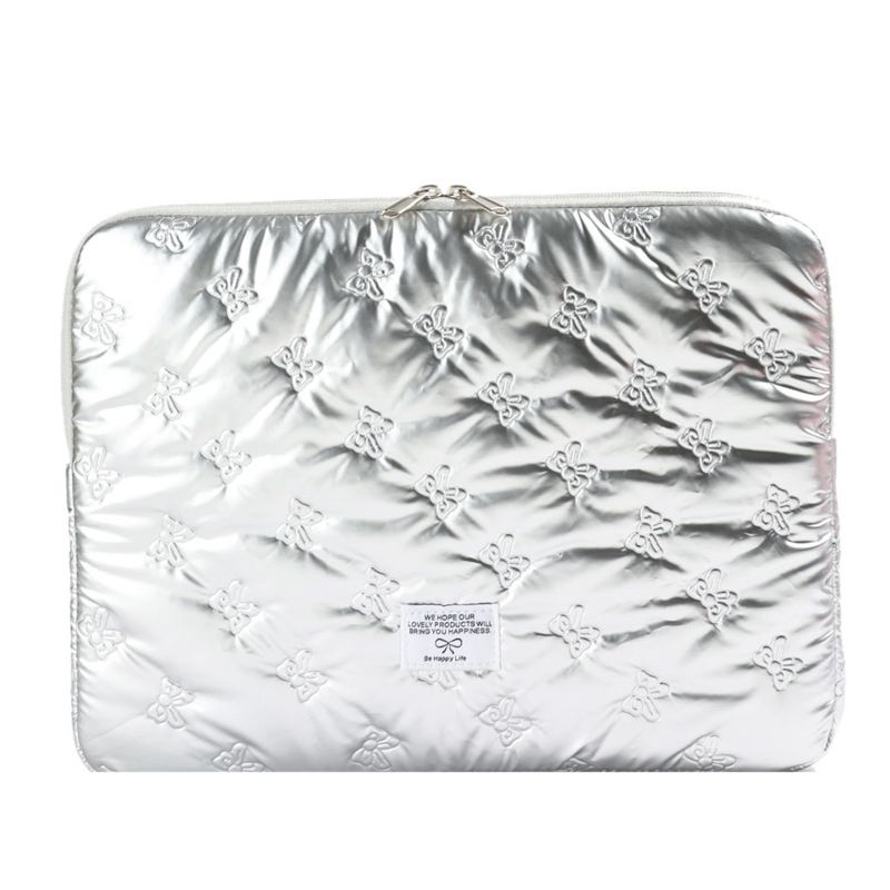 Korean Bowknot New Inner Tablet IPad Storage 13inch 14inch Soft Girl Universal Laptop Bag_voghion.com